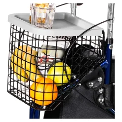 3 Rad Rollator Actimo Delta mit Drahtkorb und Stofftasche, faltbar