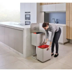 Abfalltrennungs- und Recyclingbehälter Totem Max Stein