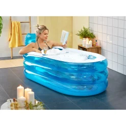 Aufblasbare Badewanne blau