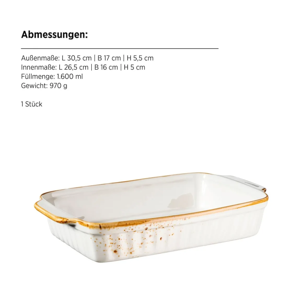 Auflaufform-Set, Porzellan Pintar