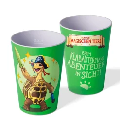 AWAVE Die Schule der Magischen Tiere Trinkbecher 250 ml rPET Set 4-teilig, mit Eichstrich