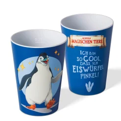 AWAVE Die Schule der Magischen Tiere Trinkbecher 250 ml rPET Set 4-teilig, mit Eichstrich