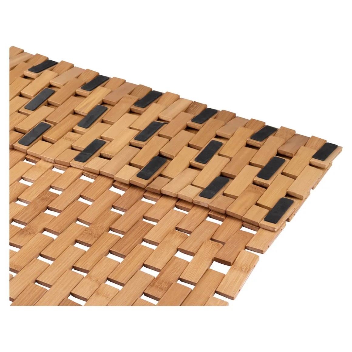 Badematte aus Bambus, rutschfest braun