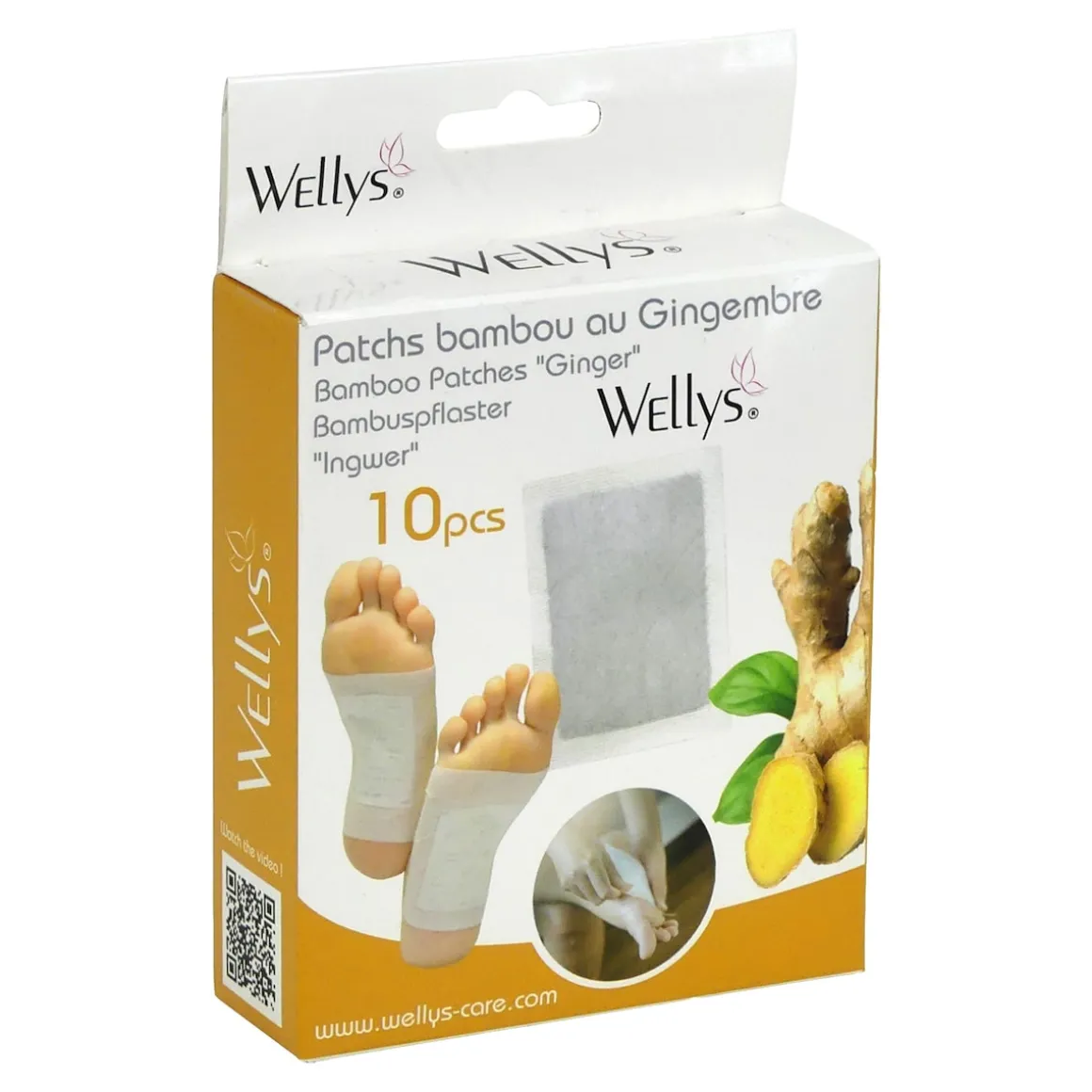 Bambus-Pflaster Ingwer, 10 Stück