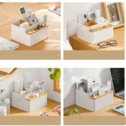 Bambus-Schreibtisch-Organizer