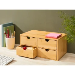 Bambus-Schubladen-Schränkchen