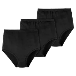 Baumwoll-Taillenslip schwarz - 3 Stück