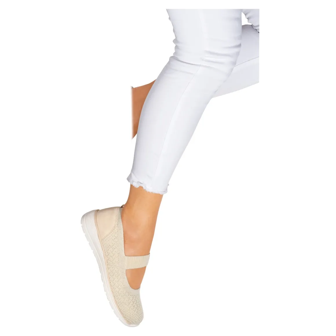 Bequem-Ballerina "Federleicht" beige