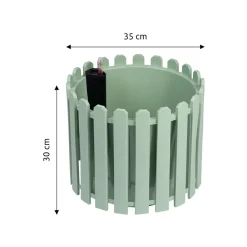 Blumentopf 2 in 1 „Landhaus“ rund