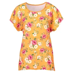 Blusenshirt „Blütenzauber“ orange