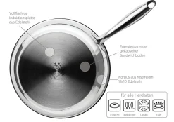 Bratpfanne, Edelstahl Tavos 28 cm