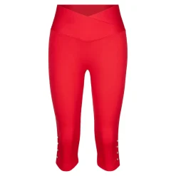 Capri-Leggings „Diamant-Optik“ rot