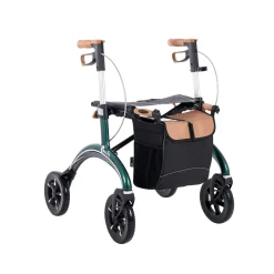 Carbon Rollator inklusive Tasche, faltbar British Racing Green