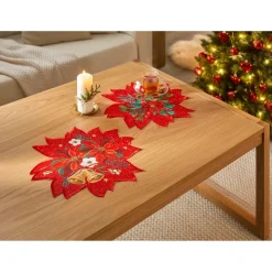 Deckchen „Weihnachtsstern“, 2 Stück