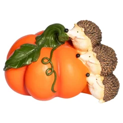 Dekofigur "Igel auf dem Kürbis"