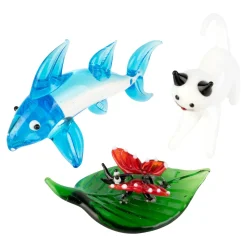 Deko-Figuren-Set „Glastiere“, 3-teilig