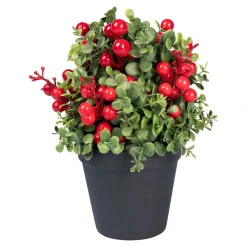 Deko-Kunstblumentopf "Beeren"