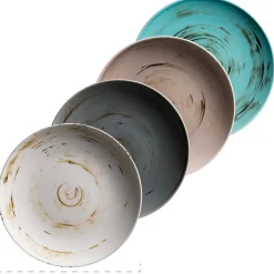 Derby Geschirr-Set, Porzellan 4 x Speisteller, 4 x Dessertteller, 4 x Kaffeebecher, 4 x Müslischale