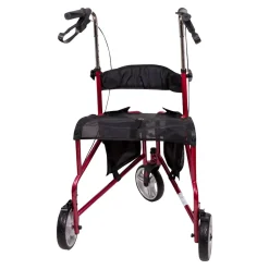 Dreirad Rollator mit Sitz und Rückengurt, faltbar - AT51004