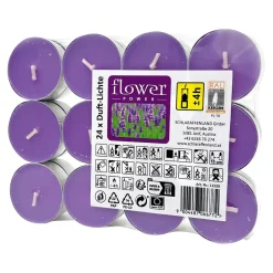 Duftteelichter, 24 Stück Lavendel