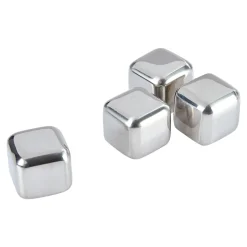 Edelstahl-Eiswürfel, 4 Stück