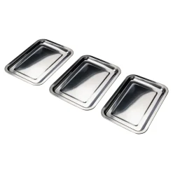 Edelstahl-Wannen-Set, 3 Stück