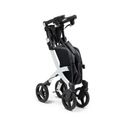 Einkaufsrollator Rollz Flex mit Sitz und Tasche, faltbar Pebble White