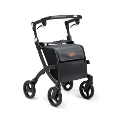Einkaufsrollator Rollz Flex mit Sitz und Tasche, faltbar Matt Black