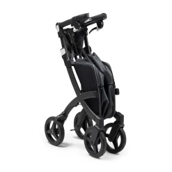 Einkaufsrollator Rollz Flex mit Sitz und Tasche, faltbar Matt Black
