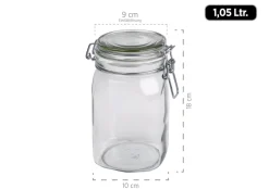 Einmachglas mit Deckel, 1,05 l GOTHIKA 6 x Einmachglas