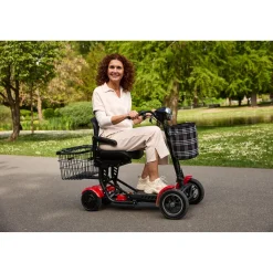 Elektroroller AT52317 mit Tasche & Korb rot