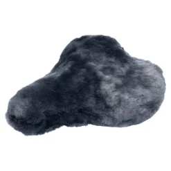 Fahrradsattelbezug Lammfell grau