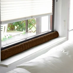 Fenster-Zugluftstopper braun