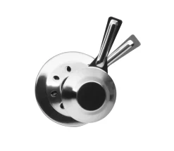 Fondueset, Edelstahl - 1 x Fonduetopf, 1 x Spritzschutz, 1 x Rechaud, 1 x Metallplatte, 1 x Fonduebrenner, 6 x Fonduegabel