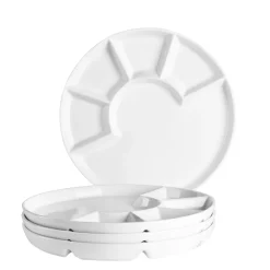 Fondueteller 24 cm, Porzellan 4 x Fondueteller