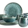 Frühstücks Set, Steinzeug Carellia Blau