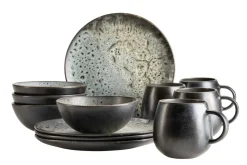 Frühstücks Set, Steinzeug Carellia Grau
