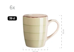 Frühstücksgeschirr, Steingut Lumaca Olivgrün