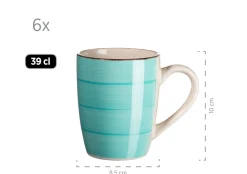 Frühstücksgeschirr, Steingut Lumaca Laguna