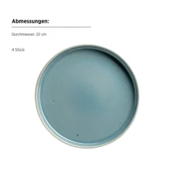 Frühstücksset, Steinzeug Candy Blau