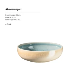 Frühstücksset, Steinzeug Candy Blau