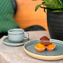 Frühstücksset, Steinzeug Candy Blau