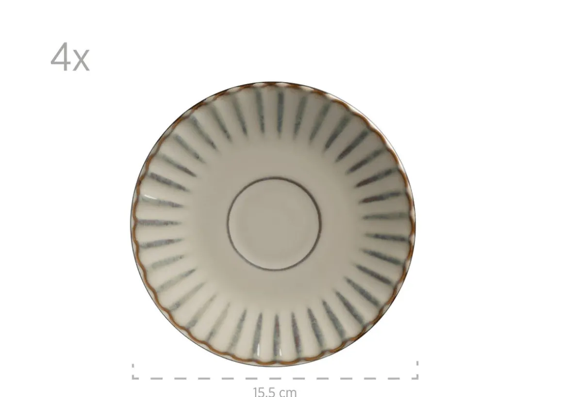 Frühstücksset, Steinzeug Confino Beige