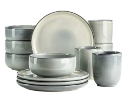 Frühstücksset, Steinzeug Livio Grün