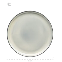 Frühstücksset, Steinzeug Livio Grün