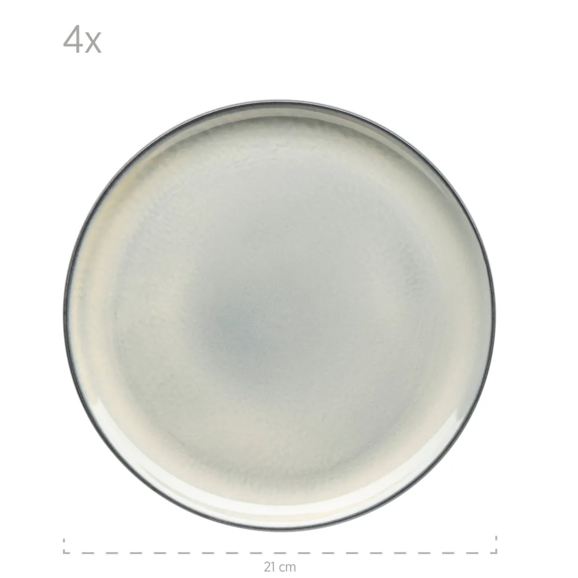 Frühstücksset, Steinzeug Livio Grün