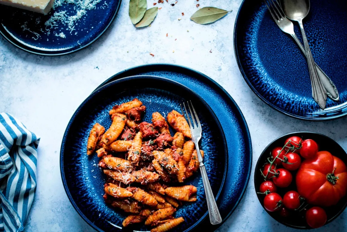 Frühstücksset, Steinzeug NIARA Schwarz / Blau