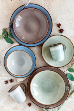 Frühstücksset, Steinzeug Smoky's Braun