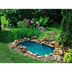 Gartenfigur XXL "Fischreiher"