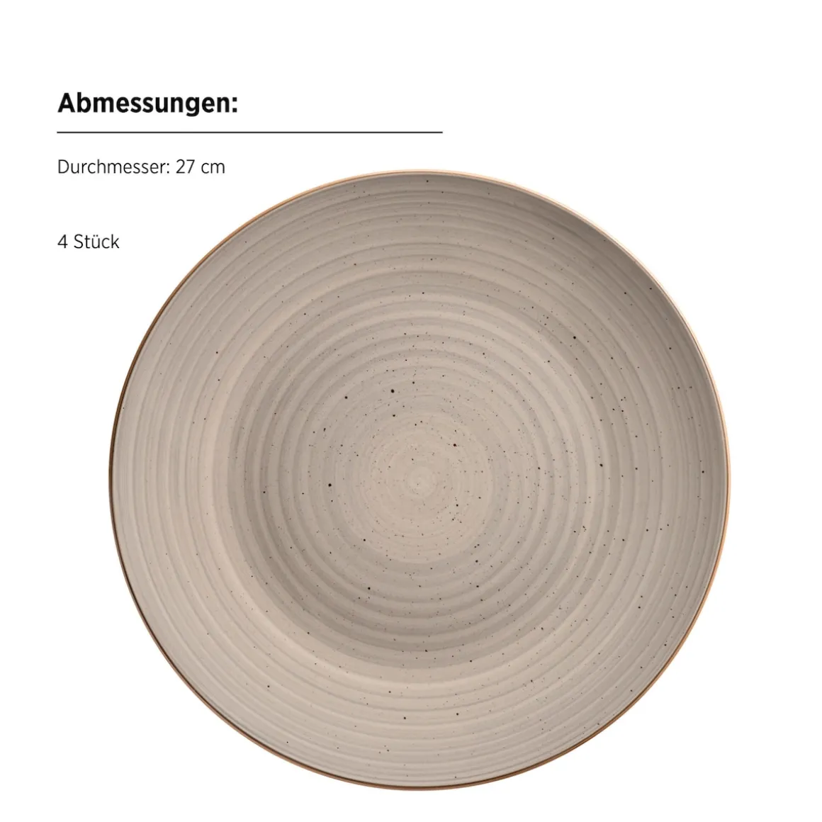 Geschirr Set, Steinzeug Valmera Hellgrau